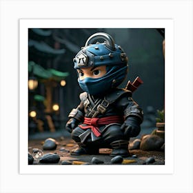 Ninja Figurine Art Print