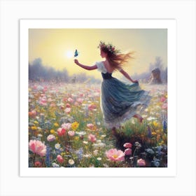 Flower girl 2 Art Print