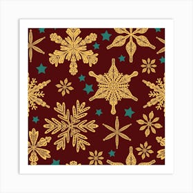 Christmas Snowflakes Art Print