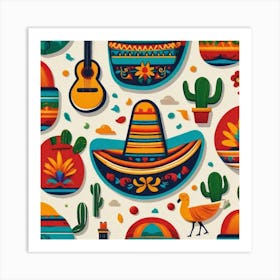 Mexican Pattern 15 Art Print