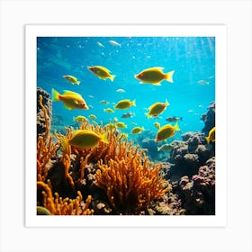 Coral Reef With Fishes54 Art Print