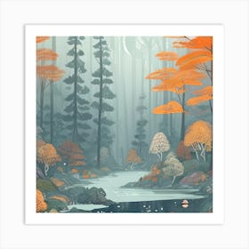 Forest In Autumn Art Print