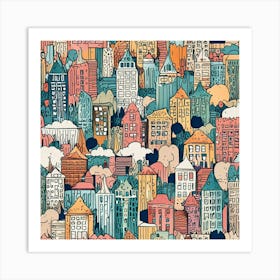 City Skyline Art Print