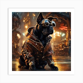 Steampunk Dog Art Print