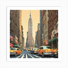 Vintage Travel Poster New York Art Print Art Print