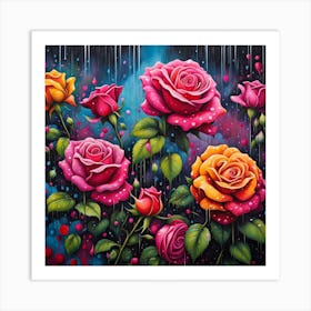 Raining Roses Art Print