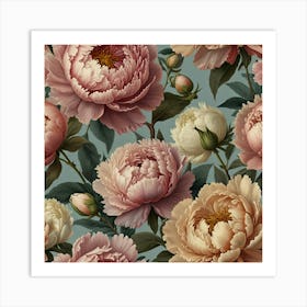 Peony Wallpaper Art Print