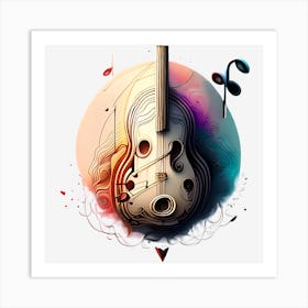 Abstract Guitar 1 Art Print