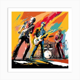 Rock Band Pop Art Art Print