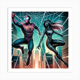 Spidey & Gwen Art Print