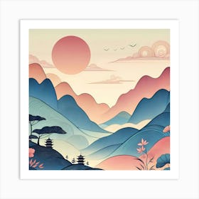 Asian Landscape 25 Art Print