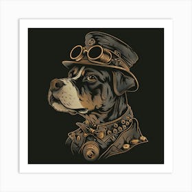 Steampunk Dog 1 Art Print