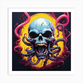 Octopus Skull Art Print