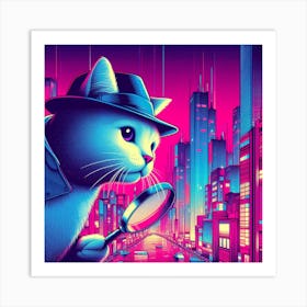 Cat In Hat Art Print