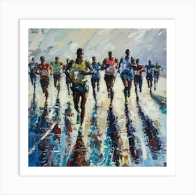 Marathon Runners 11 Art Print