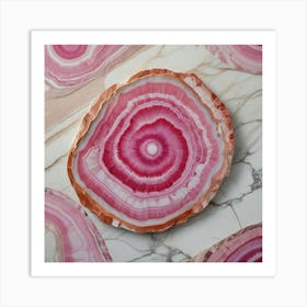 Pink Agate Art Print