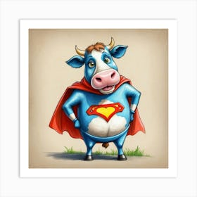 Super Cow 8 Art Print