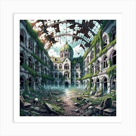 Ruins Of An Abandoned Asylum Art Print