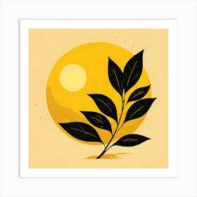 Sun And Leaf Art Print