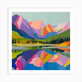 Colourful Abstract Jasper National Park Canada 1 Art Print