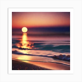 Sunset On The Beach 403 Art Print