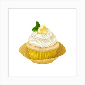 Lemon Cupcake Art Print