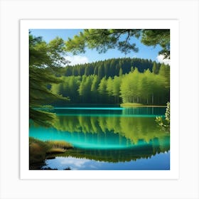 Lake In The Forest 6 Art Print