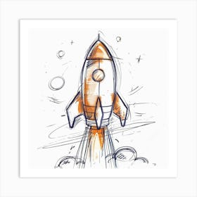 Rocket Launch 3 Art Print