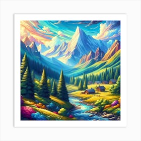 Landscape Painting 186 Art Print