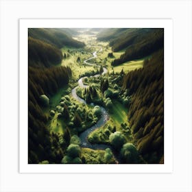 River In The Mountains Art Print