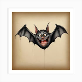 Bat Stock Videos & Royalty-Free Footage Art Print