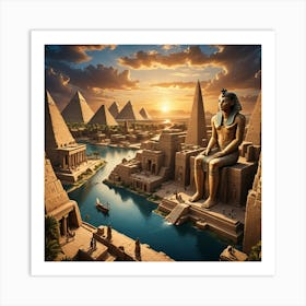 Egypt At Sunset 1 Art Print