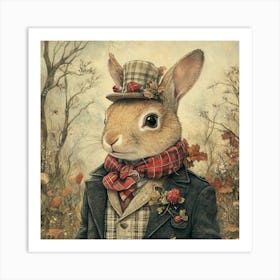 Rabbit In The Woods Art Art Print