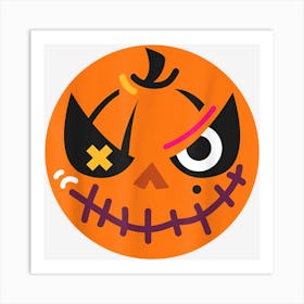 Halloween Pumpkin Emotions Funny Costume Art Print