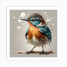 Kingfisher, Colorful Birds, Realistic oil painting of a colorful bird, Detailed avian artwork on canvas, Exquisite bird portrait in oil, Fine art print of bird in natural habitat, Oil painting of migratory birds, Feathered friends in oil on canvas, Unique bird art for home decor, Birdwatcher's delight in oil, Vibrant bird plumage in oil paint, Avian beauty captured in oil, Oil Painting, Bird Art, Wildlife Art, Avian Art, Nature Painting, Birds Of Prey, Feathered Friends, Colorful Birds, Birds In Art, Avian Beauty Fine Art Print Bird Lovers, Animal Art, Birdwatching, Birds of Instagram, Art Print