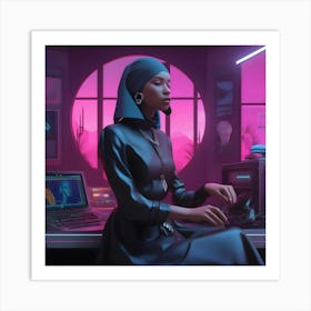 Futuristic Woman 8 Art Print