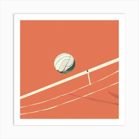 Volleyball - Volleyball Minimal Design Painting Art Print