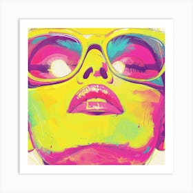 Girl In Sunglasses Art Print