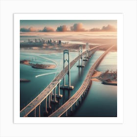 San Diego Bay Bridge Art Print