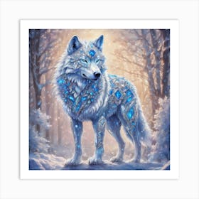 Wolf In The Snow Art Print