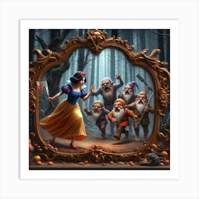 Snow White And The Seven Dwarfs 7 Art Print