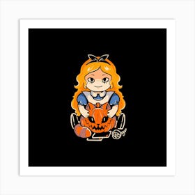 All Tricky Here - Dark Cute Alice Halloween Gift 1 Art Print