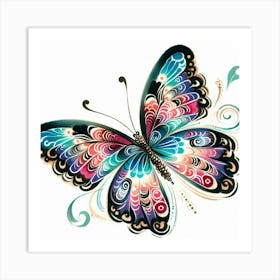 Japanese Butterfly Art 1 Art Print