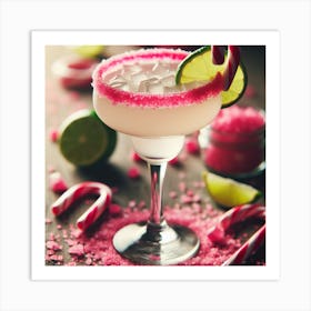 Margarita With Candy Canes 1 Art Print