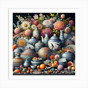 Chinese Vases 1 Art Print