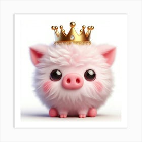 Pig With A Crown Art Print
