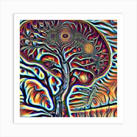 Psychedelic Neural Dreams Art Print