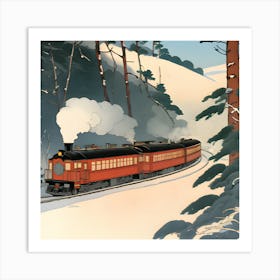 Train In The Snow Art Print