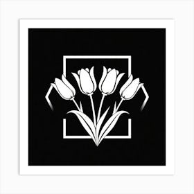 Tulips In A Square Art Print