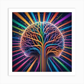 Colorful Brain 23 Art Print